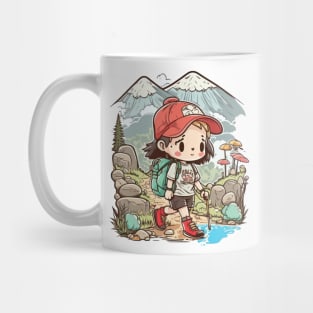 Exploring new heights with my hiking buddy Mug